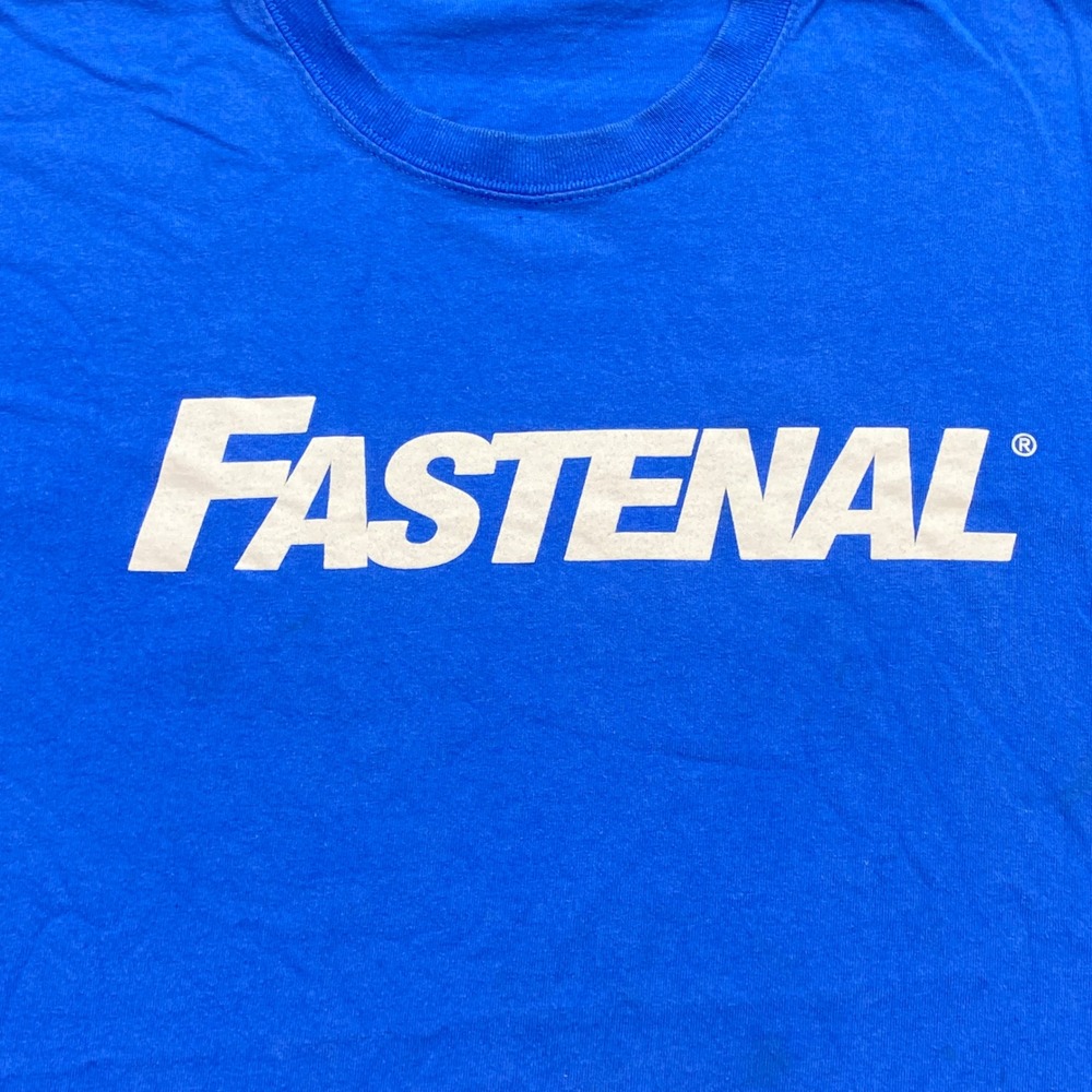 Fastenal Logo TShirt Sz XL Mens Blue Workwear Skater Streetwear Graphic Tee - Picture 2 of 7